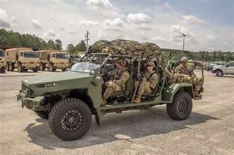 Vehicles on the army base